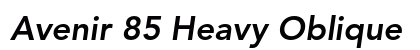 Avenir 85 Heavy Oblique Font