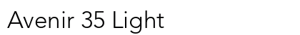 Avenir 35 Light Font