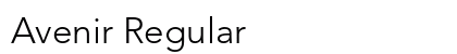 Avenir Regular Font