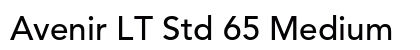 Avenir LT Std 65 Medium Font