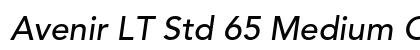 Avenir LT Std 65 Medium Oblique Font