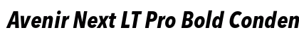 Avenir Next LT Pro Bold Condensed Italic Font