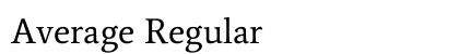 Average Regular Font