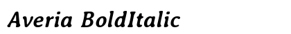Averia BoldItalic Preview