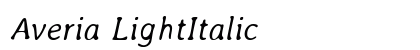 Averia LightItalic Preview