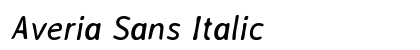 Averia Sans Italic preview