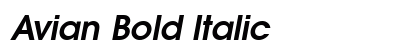 Avian Bold Italic Font