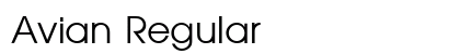 Avian Regular Font