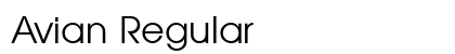 Avian Regular Font