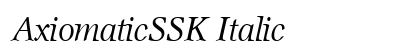 AxiomaticSSK Italic preview