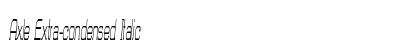 Axle Extra-condensed Italic Preview