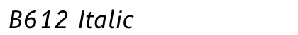 B612 Italic preview