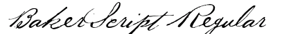 BakerScript Regular preview