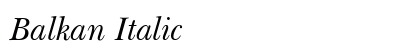 Balkan Italic preview