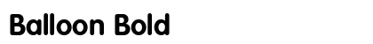 Balloon Bold preview