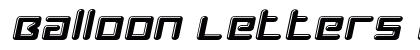 Balloon Letters Bold Italic Preview