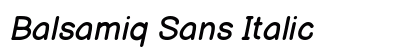 Balsamiq Sans Italic preview