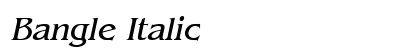 Bangle Italic preview