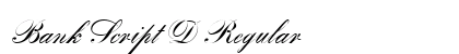 Bank Script D Regular preview