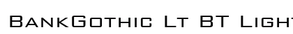 BankGothic Lt BT Light preview