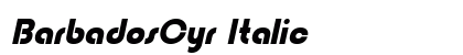 BarbadosCyr Italic preview