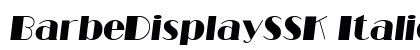 BarbeDisplaySSK Italic preview