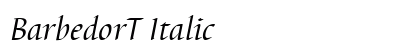 BarbedorT Italic preview