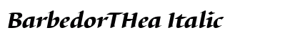 BarbedorTHea Italic preview