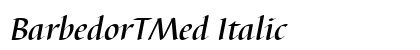 BarbedorTMed Italic preview