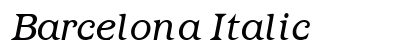 Barcelona Italic preview
