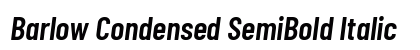 Barlow Condensed SemiBold Italic Preview