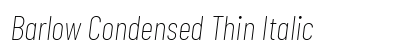Barlow Condensed Thin Italic Preview