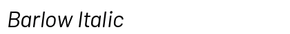 Barlow Italic preview