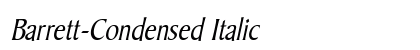 Barrett-Condensed Italic preview
