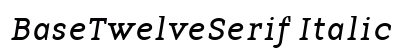 BaseTwelveSerif Italic preview