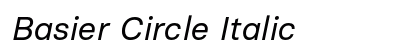 Basier Circle Italic preview
