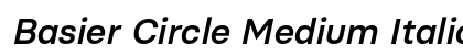 Basier Circle Medium Italic Preview