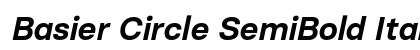 Basier Circle SemiBold Italic Preview