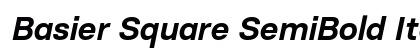 Basier Square SemiBold Italic Preview