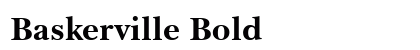Baskerville Bold preview