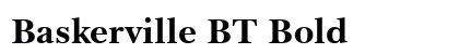 Baskerville BT Bold preview