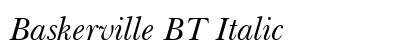 Baskerville BT Italic Preview