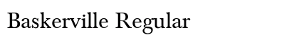 Baskerville Regular Preview
