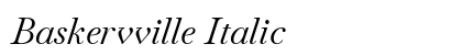 Baskervville Italic Preview