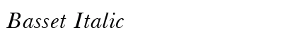 Basset Italic preview