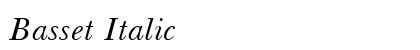 Basset Italic preview