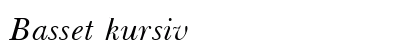 Basset kursiv Preview