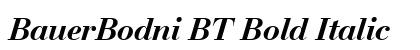 BauerBodni BT Bold Italic Preview