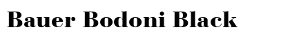 Bauer Bodoni Black Preview
