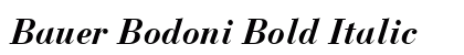 Bauer Bodoni Bold Italic Preview